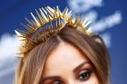 Rebecca Judd poses on Derby Day at Flemington Racecourse on October 29, 2016 in Melbourne, Australia.