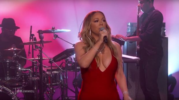 Mariah Carey performs on Jimmy Kimmel.