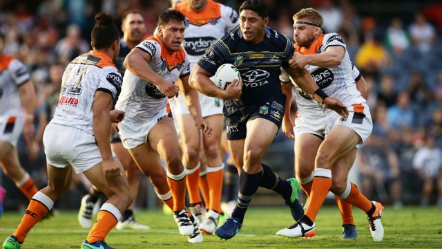 Running hard: Jason Taumalolo will be a key figure for the Cowboys this season.