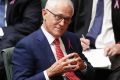 Prime Minister Malcolm Turnbull during Question Time at Parliament House in Canberra on Thursday 16 February 2017. ...