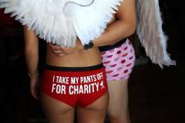 Scenes from the Cupid's Undie Run, an annual fundraiser for The ChildrenÕs Tumor Foundation and neurofibromatosis research, at Art Marble 21, Saturday, Feb. 11, 2017.