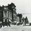 This 1887 photo was taken along Port Townsend's main drag downtown, Water Street. The photo is looking east from Taylor Street. The building on the left with the visible "1884 McCurdy" still stands, though it would be hard to recognize if not for the sign. Just out of frame to the right is the Hastings Building, perhaps one of the most recognizable buildings in downtown. Photo courtesy Washington State Archives.