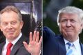 The power of empathy ... and emotion: former British prime minister Tony Blair and US president Donald Trump.