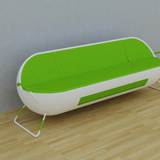 Capsule sofa - green + white - Sofas