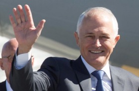 Prime minister Malcolm Turnbull arrives in Queenstown to meet his New Zealand counterpart Bill English.