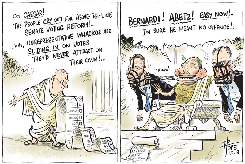 Cartoon: the unrepresentative whackos in the Senate