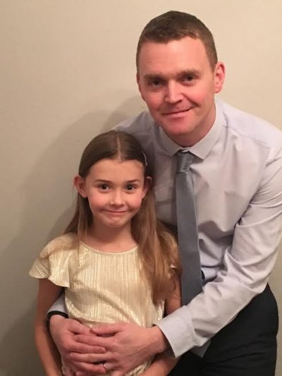 Chloe Bridgewater with her dad, Andy.