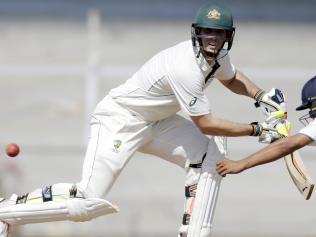 Australia's Mitchell Marsh bats during a practice match against India A in Mumbai, India, Saturday, Feb. 18, 2017. (AP Photo/Rajanish Kakade)