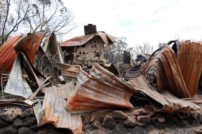 The remains of a home after the Carwoola fire.