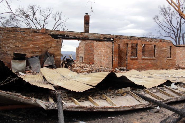 The shell of a home in Carwoola.