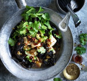 Photograph by William Meppem (GW, aug 27) Neil Perry recipe : Silken tofu stir fried with black vinegar and mustard ...