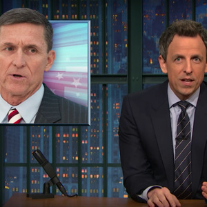 Video: Seth Meyers & Stephen Colbert Roast Stephen Miller & Michael Flynn