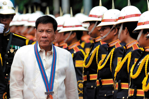 Rodrigo Duterte the day after he was sworn in as president of the Philippines, Manila, July 1, 2016