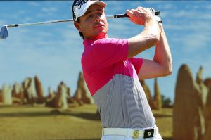 Hometown hero Brett Rumford played brilliantly on Saturday at Lake Karrinyup.