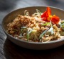 Linguine with braised rabbit, hazelnut, tarragon and smoked butter.