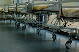 Trolleys in hospital