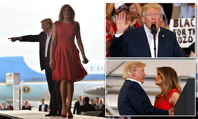 President Trump and the First Lady step off Air Force One