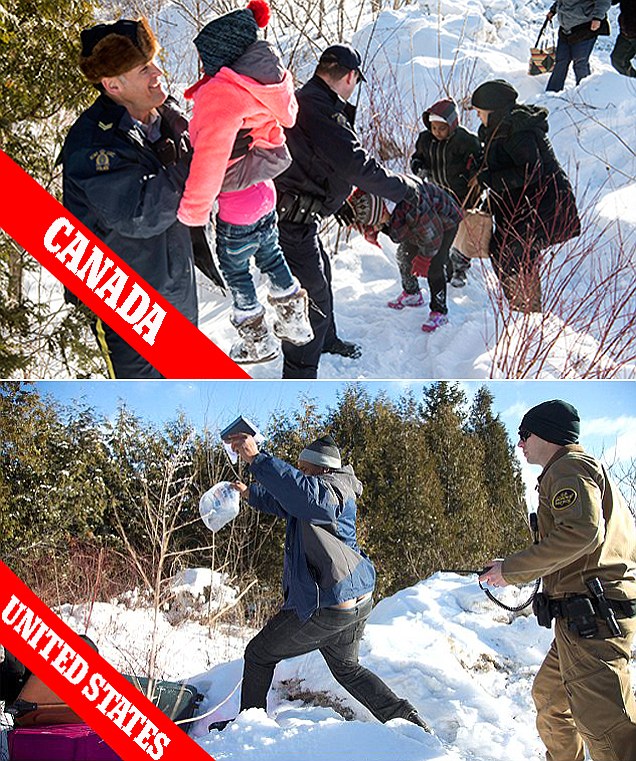 Eight people flee border patrol to seek asylum in Canada