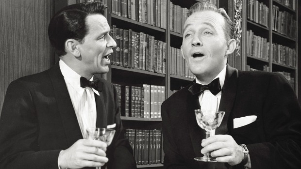 Frank Sinatra and Bing Crosby enjoy a tipple in High Society in 1956