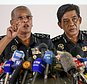 Malaysia's National Police Deputy Inspector-General Noor Rashid Ibrahim, left, speaks as Selangor Police Chief Abdul Samah Mat listens during a press conference at the Bukit Aman national police headquarters in Kuala Lumpur, Malaysia, Sunday, Feb. 19, 2017.  Malaysia's police are looking for four more North Korean suspects who they say left the country the same day the North Korean leader's brother died after being attacked at the Kuala Lumpur airport. (AP Photo/Vincent Thian)