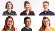 Composite of My Year 12 Life participants Angela Zhang, Tom Forrest, Zoe Mallett, Ben Kenworthy, Eden Wallis and Tom Paidoussis