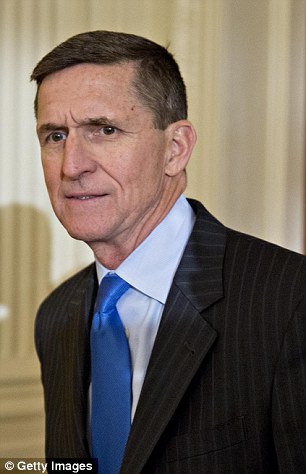 Michael Flynn retired as National Security Adviser last week amid claims he had not properly debriefed the White House about his dealings with Russian officials 