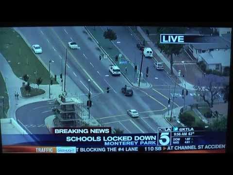 East Los Angeles College lock down on breaking news in Monterey Park on May 16, 2013