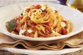 Tagliatelle with veal bolognese and baked ricotta.