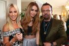Roxy Jacenko, Lianna Perdis and her father Napoleon Perdis at her Total Bae makeup launch over breakfast in Double Bay ...