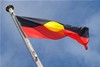 The Aboriginal flag flies high