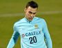 Australian soccer player Trent Sainsbury takes part in a training session in Sydney.