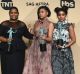 Octavia Spencer, from left, Taraji P. Henson, and Janelle Monae pose in the press room with the award for outstanding ...