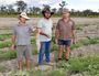 Run out of water and losing crops - Mark, Col and Bill Ward, of Bilcormack Enterprises, rely on the rapidly dwindling supply of dam water, to irrigate their small crops.