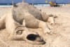 Sand sculpture at Rainbow beach