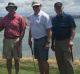 Glenn Garland (second from left), Russell Munsch, Greg De Haven at Cape Kidnappers. The fourth man is unidentified.