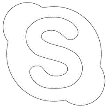 Skype "S" Design (B/W) icon