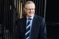 RBA Governor Philip Lowe arrives to give his first speech as Governor of the Reserve Bank of Australia.