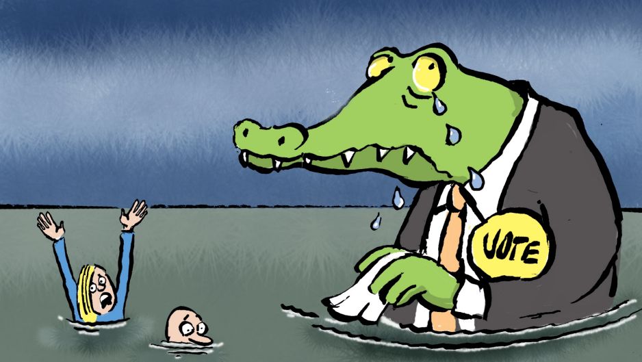 Crocodile tears.