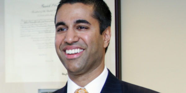 Ajit Pai being sworn in as an FCC commissioner (photo: FCC)