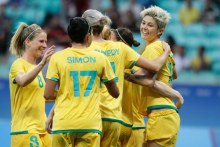 Heyman celebrates goal against Zimbabwe (AP: Arisson Marinho)