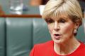 Foreign Minister Julie Bishop during Question Time on Thursday.