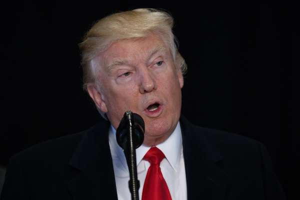 President Donald Trump speaks in Washington, Tuesday, Feb. 21, 2017. The president denounced threats against Jewish community centers as "horrible," his first forceful statement against anti-Semitism. Earlier botched attempts to address the issue and an angry encounter with a Jewish reporter last week have fueled concerns that Trump emboldens bigots. (AP Photo/Evan Vucci)