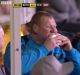 Tucking in: Wayne Shaw eats a pie in the dug-out during the game.