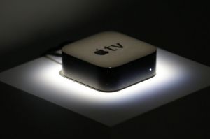The most recent Apple TV, released in 2015.