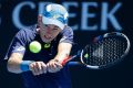 Winning start: Alex De Minaur beat Austria's Gerald Melzer in five sets at the Australian Open.