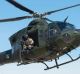 A Canadian Forces Griffon helicopter comes in for a landing near the Mosul dam on Monday.