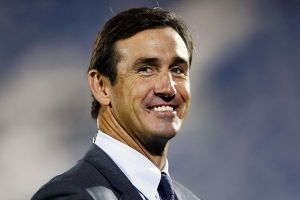 AUCKLAND, NEW ZEALAND - JUNE 19: NRL great Andrew Johns looks on prior to the round 15 NRL match between the New Zealand ...