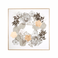 Floral Paper Print Black with Gold Foil