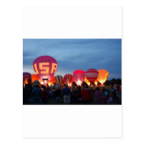 Heißluftballon-Skyline Postkarte