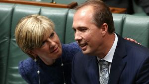 Foreign Minister Julie Bishop and Immigration Minister Peter Dutton